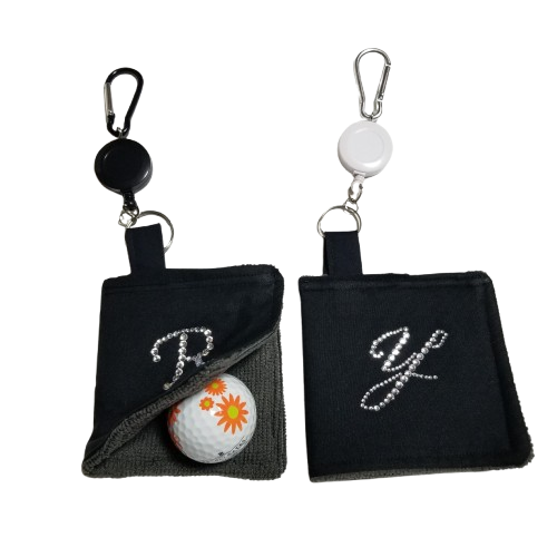 イニシャルラインストーン ゴルフボールクリーナー CLO-024